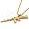 Oro Laminado Pendant Necklace, Gold Filled Style Polished, Golden Finish, 04.242.0068.30 (03 MM Thickness, 30 Inches Length)