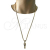 Oro Laminado Pendant Necklace, Gold Filled Style Polished, Golden Finish, 04.242.0069.30 (03 MM Thickness, 30 Inches Length)