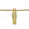 Oro Laminado Pendant Necklace, Gold Filled Style Polished, Golden Finish, 04.242.0069.30 (03 MM Thickness, 30 Inches Length)