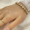 Oro Laminado Tennis Bracelet, Gold Filled Style with White Cubic Zirconia, Polished, Golden Finish, 03.283.0001.07 (08 MM Thickness, 7 Inches Length)