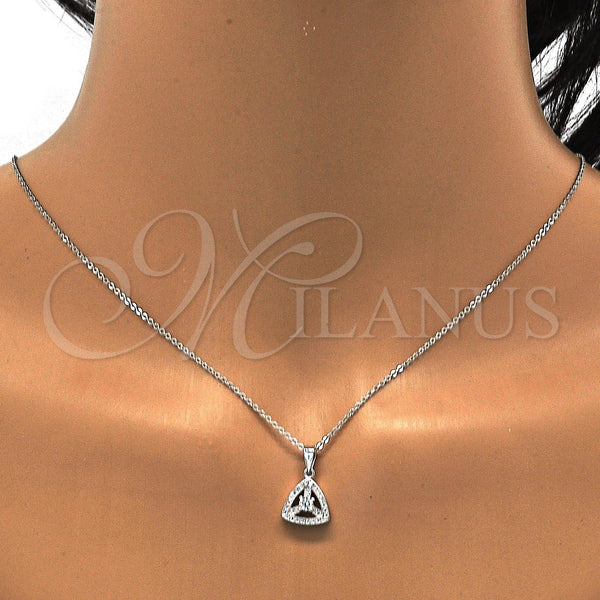 Sterling Silver Ring — Earring and Pendant Adult Set with White Cubic — alternate product view — SKU 113151 | Plata 925 anillo — Earring and Pendant Adult Set with blanco Cubic — SKU 113151