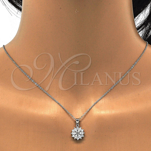 Sterling Silver Ring — Earring and Pendant Adult Set Flower Design with — alternate product view — SKU 113156 | Plata 925 anillo — Earring and Pendant Adult Set flor diseño with — SKU 113156