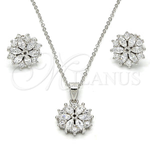 Sterling Silver Ring — Earring and Pendant Adult Set Flower Design with — main product view — SKU 113156 | Plata 925 anillo — Earring and Pendant Adult Set flor diseño with — SKU 113156