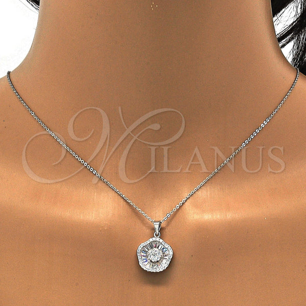 Sterling Silver Ring — Earring and Pendant Adult Set Flower Design with — alternate product view — SKU 113159 | Plata 925 anillo — Earring and Pendant Adult Set flor diseño with — SKU 113159