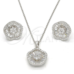 Sterling Silver Ring — Earring and Pendant Adult Set Flower Design with — main product view — SKU 113159 | Plata 925 anillo — Earring and Pendant Adult Set flor diseño with — SKU 113159