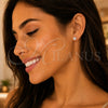Sterling Silver Stud Earring, with White Cubic Zirconia, Polished, Silver Finish, 02.63.2607