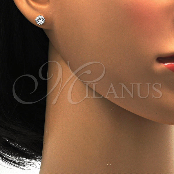 Sterling Silver Ring — Stud Earring with White Cubic Zirconia Polished 02.63. — main product view — SKU 113163 | Plata 925 anillo — Stud Earring with blanco Cubic Zirconia pulido 02.63. — SKU 113163