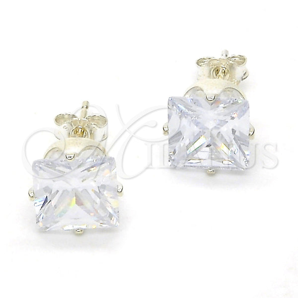 Sterling Silver Ring — Stud Earring with White Cubic Zirconia Polished 02.63. — main product view — SKU 113169 | Plata 925 anillo — Stud Earring with blanco Cubic Zirconia pulido 02.63. — SKU 113169