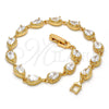 Gold Filled Bracelet — Tennis Bracelet Teardrop Design with White Cubic Zirconia — alternate product view — SKU 113177 | Oro Laminado brazalete — Tennis Bracelet Teardrop diseño with blanco Cubic Zirconia — SKU 113177
