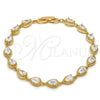 Gold Filled Bracelet — Tennis Bracelet Teardrop Design with White Cubic Zirconia — alternate product view — SKU 113177 | Oro Laminado brazalete — Tennis Bracelet Teardrop diseño with blanco Cubic Zirconia — SKU 113177