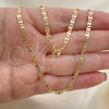 Oro Laminado Basic Necklace, Gold Filled Style Mariner Design, Polished, Golden Finish, 04.213.0030.18 (03 MM Thickness, 18 Inches Length)
