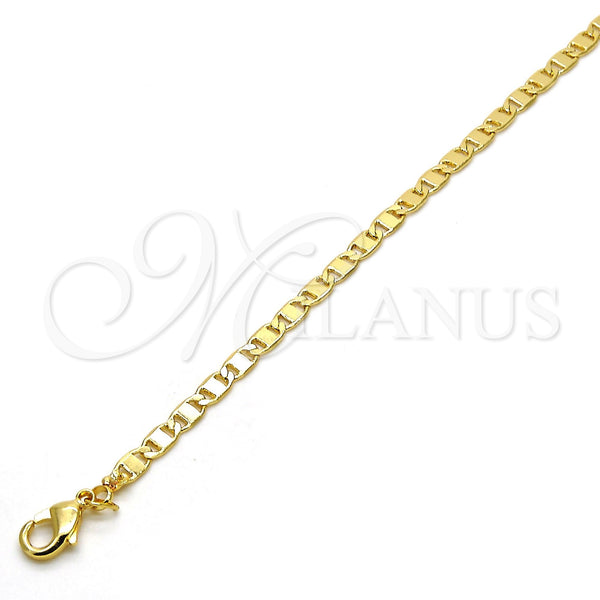 Oro Laminado Basic Necklace, Gold Filled Style Mariner Design, Polished, Golden Finish, 04.213.0030.18 (03 MM Thickness, 18 Inches Length)