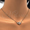Oro Laminado Pendant Necklace, Gold Filled Style Heart Design, with White Cubic Zirconia, Polished, Golden Finish, 04.213.0034.16 (01 MM Thickness, 16 Inches Length)