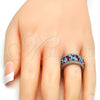 Rhodium Gold Filled Multi Stone Ring, with Multicolor Cubic Zirconia, Polished, Rhodium Finish, 01.206.0003.1.08 (Size 8)
