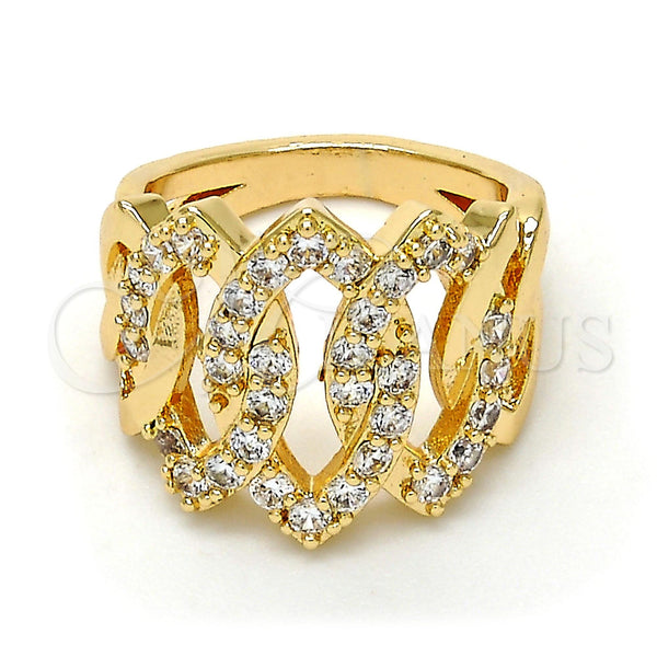 Gold Filled Ring — Multi Stone Ring with White Cubic Zirconia Polished — main product view — SKU 113274 | Oro Laminado anillo — Multi Stone Ring with blanco Cubic Zirconia pulido — SKU 113274