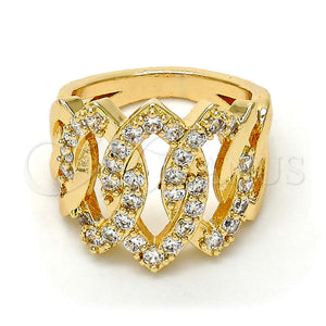Gold Filled Ring — Multi Stone Ring with White Cubic Zirconia Polished — main product view — SKU 113275 | Oro Laminado anillo — Multi Stone Ring with blanco Cubic Zirconia pulido — SKU 113275