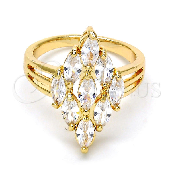 Gold Filled Ring — Multi Stone Ring with White Cubic Zirconia Polished — main product view — SKU 113284 | Oro Laminado anillo — Multi Stone Ring with blanco Cubic Zirconia pulido — SKU 113284