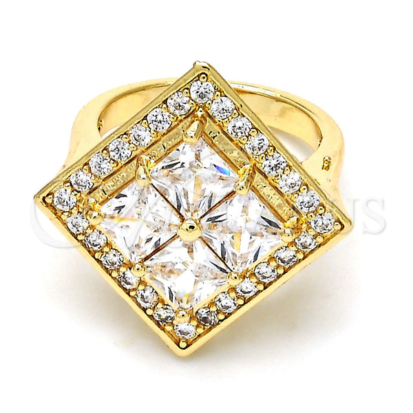 Gold Filled Ring — Multi Stone Ring with White Cubic Zirconia Polished — main product view — SKU 113296 | Oro Laminado anillo — Multi Stone Ring with blanco Cubic Zirconia pulido — SKU 113296