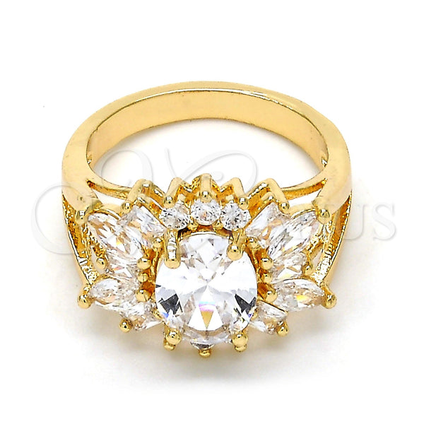 Gold Filled Ring — Multi Stone Ring with White Cubic Zirconia Polished — main product view — SKU 113307 | Oro Laminado anillo — Multi Stone Ring with blanco Cubic Zirconia pulido — SKU 113307