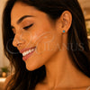 Stainless Steel Stud Earring, with Blue Topaz Crystal, Polished, Golden Finish, 02.271.0008.6