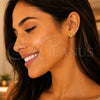 Stainless Steel Stud Earring, Heart Design, with Peridot Cubic Zirconia, Polished, Golden Finish, 02.271.0009.5