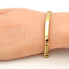 Oro Laminado ID Bracelet, Gold Filled Style Miami Cuban Design, Polished, Golden Finish, 5.227.011.1.08 (05 MM Thickness, 8 Inches Length)