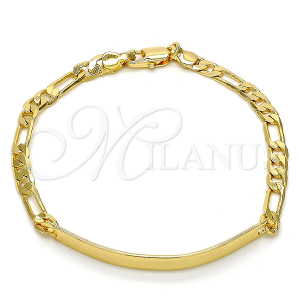 Gold Filled Bracelet — ID Bracelet Figaro Design Polished 5. 05 MM — main product view — SKU 113386 | Oro Laminado brazalete — ID Bracelet Figaro diseño pulido 5. 05 MM — SKU 113386