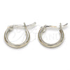 Rhodium Gold Filled Small Hoop, Polished, Rhodium Finish, 02.165.0171.1.15