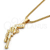 Oro Laminado Pendant Necklace, Gold Filled Style Polished, Golden Finish, 04.242.0071.30 (03 MM Thickness, 30 Inches Length)