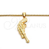 Oro Laminado Pendant Necklace, Gold Filled Style Polished, Golden Finish, 04.242.0071.30 (03 MM Thickness, 30 Inches Length)