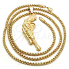 Oro Laminado Pendant Necklace, Gold Filled Style Polished, Golden Finish, 04.242.0071.30 (03 MM Thickness, 30 Inches Length)