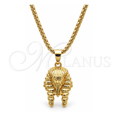 Oro Laminado Pendant Necklace, Gold Filled Style Polished, Golden Finish, 04.242.0082.30 (03 MM Thickness, 30 Inches Length)