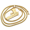 Oro Laminado Pendant Necklace, Gold Filled Style Polished, Golden Finish, 04.242.0083.30 (03 MM Thickness, 30 Inches Length)