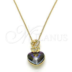 Gold Filled Necklace — Pendant Necklace Heart Design with Paradise Shine and — main product view — SKU 113488 | Oro Laminado collar — Pendant Necklace corazón diseño with Paradise Shine and — SKU 113488