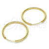 Oro Laminado Medium Hoop, Gold Filled Style Polished, Golden Finish, 02.170.0156.30