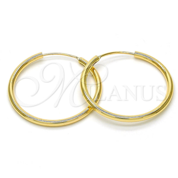 Oro Laminado Medium Hoop, Gold Filled Style Polished, Golden Finish, 02.170.0156.30
