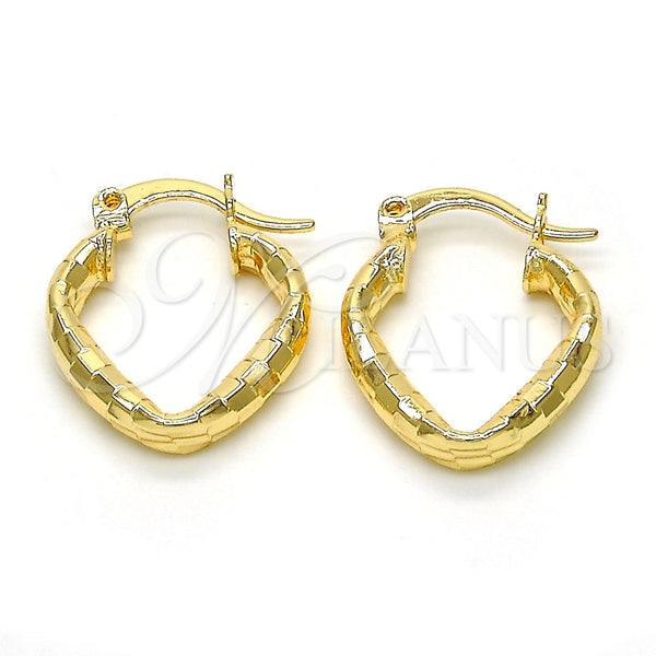 Gold Filled Hoop Earrings — Small Hoop Diamond Cutting 02. for wholesale, main product view