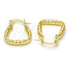 Oro Laminado Small Hoop, Gold Filled Style Diamond Cutting Finish, Golden Finish, 02.170.0160.15
