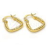 Oro Laminado Small Hoop, Gold Filled Style Diamond Cutting Finish, Golden Finish, 02.170.0160.15