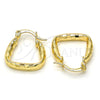Oro Laminado Small Hoop, Gold Filled Style Diamond Cutting Finish, Golden Finish, 02.170.0161.15