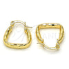 Oro Laminado Small Hoop, Gold Filled Style Diamond Cutting Finish, Golden Finish, 02.170.0161.15