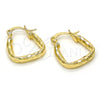 Oro Laminado Small Hoop, Gold Filled Style Diamond Cutting Finish, Golden Finish, 02.170.0161.15