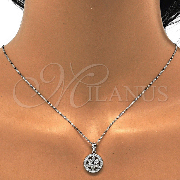 Sterling Silver Ring — Earring and Pendant Adult Set Flower Design with — alternate product view — SKU 113680 | Plata 925 anillo — Earring and Pendant Adult Set flor diseño with — SKU 113680