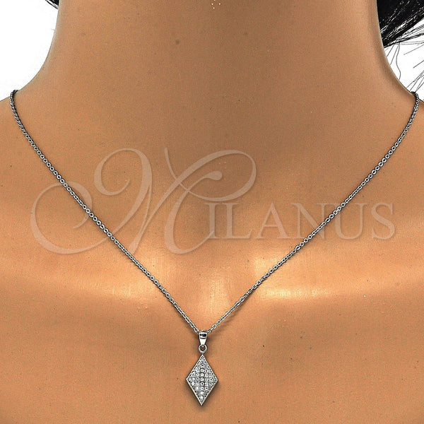 Sterling Silver Ring — Earring and Pendant Adult Set with White Micro — alternate product view — SKU 113681 | Plata 925 anillo — Earring and Pendant Adult Set with blanco Micro — SKU 113681