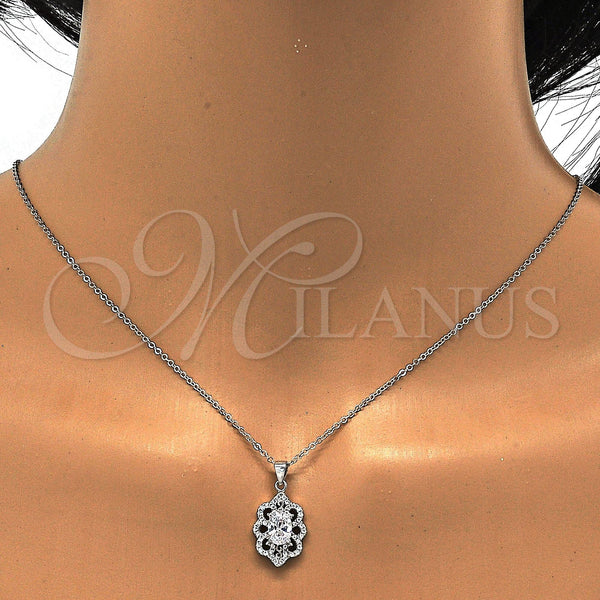 Sterling Silver Ring — Earring and Pendant Adult Set with White Micro — alternate product view — SKU 113690 | Plata 925 anillo — Earring and Pendant Adult Set with blanco Micro — SKU 113690