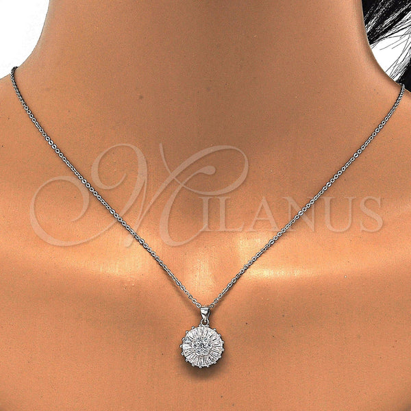 Sterling Silver Ring — Earring and Pendant Adult Set with White Cubic — alternate product view — SKU 113710 | Plata 925 anillo — Earring and Pendant Adult Set with blanco Cubic — SKU 113710
