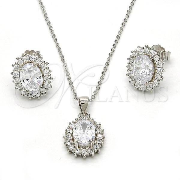 Sterling Silver Ring — Earring and Pendant Adult Set with White Cubic — main product view — SKU 113774 | Plata 925 anillo — Earring and Pendant Adult Set with blanco Cubic — SKU 113774