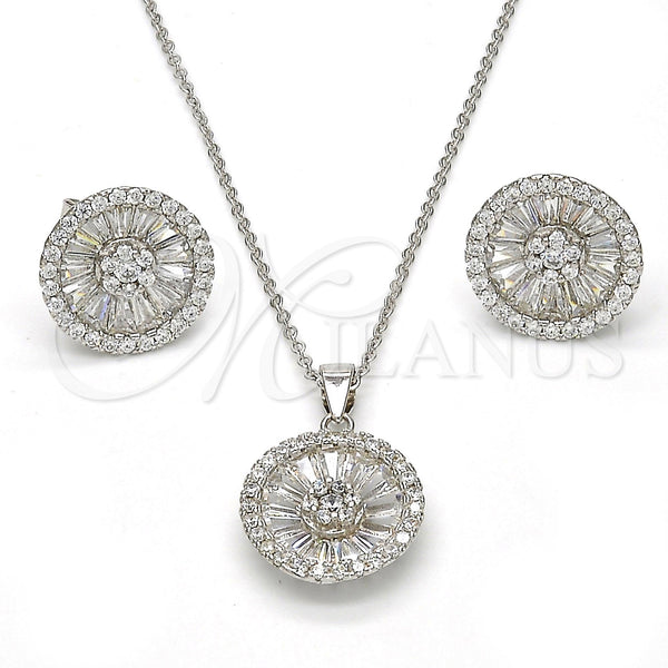 Sterling Silver Ring — Earring and Pendant Adult Set Flower Design with — main product view — SKU 113777 | Plata 925 anillo — Earring and Pendant Adult Set flor diseño with — SKU 113777