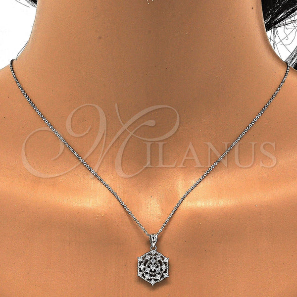 Sterling Silver Ring — Earring and Pendant Adult Set with White Cubic — alternate product view — SKU 113781 | Plata 925 anillo — Earring and Pendant Adult Set with blanco Cubic — SKU 113781
