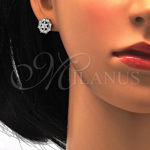 Sterling Silver Ring — Earring and Pendant Adult Set Flower Design with — alternate product view — SKU 113782 | Plata 925 anillo — Earring and Pendant Adult Set flor diseño with — SKU 113782